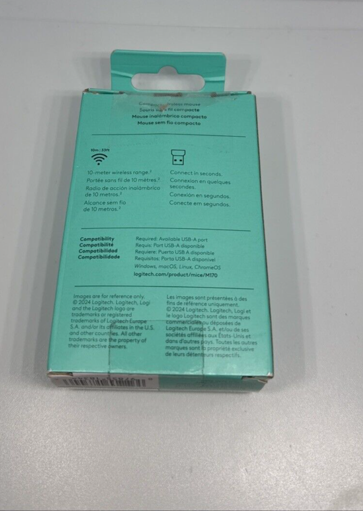 Logitech M170 Wireless Mouse - PC, Mac, Laptop, Ambidextrous, Compact, Rose Pink