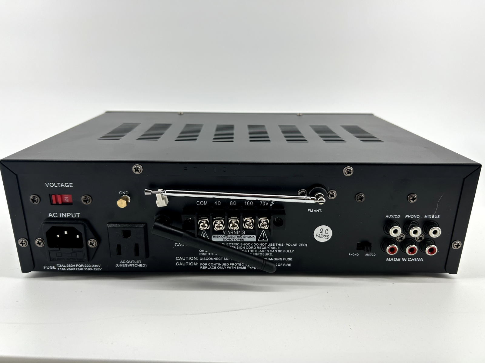 Pyle Power Amplifier 120W MICROPHONE PA Mono 70V Output & Mic Talkover