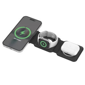Just Wireless 3-in-1 Magnetic Wireless Charger - Black