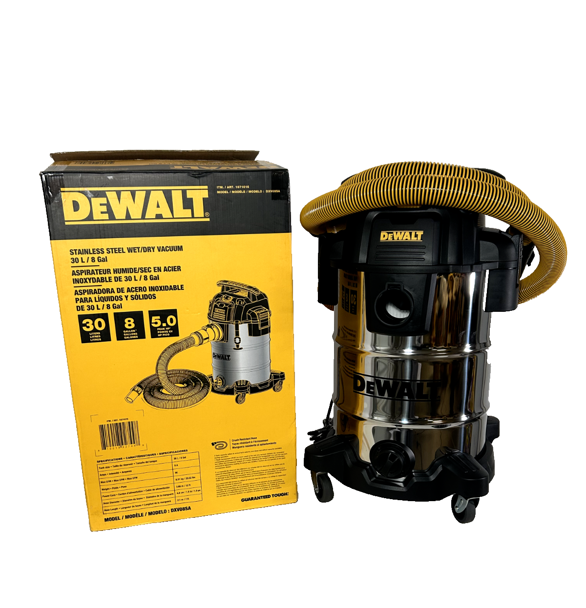 DeWalt 8 Gallon Wet/Dry Shop Vacuum + Hose and Accessories