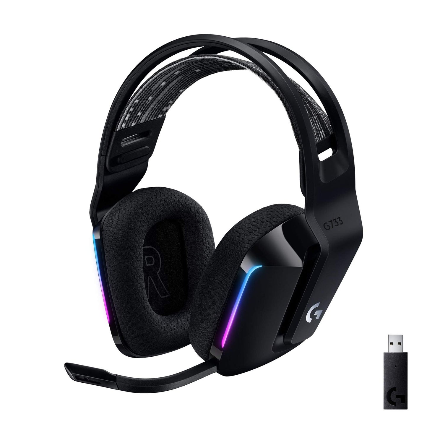 Logitech G733 LIGHTSPEED Wireless Gaming Headset – RGB, Lightweight, White