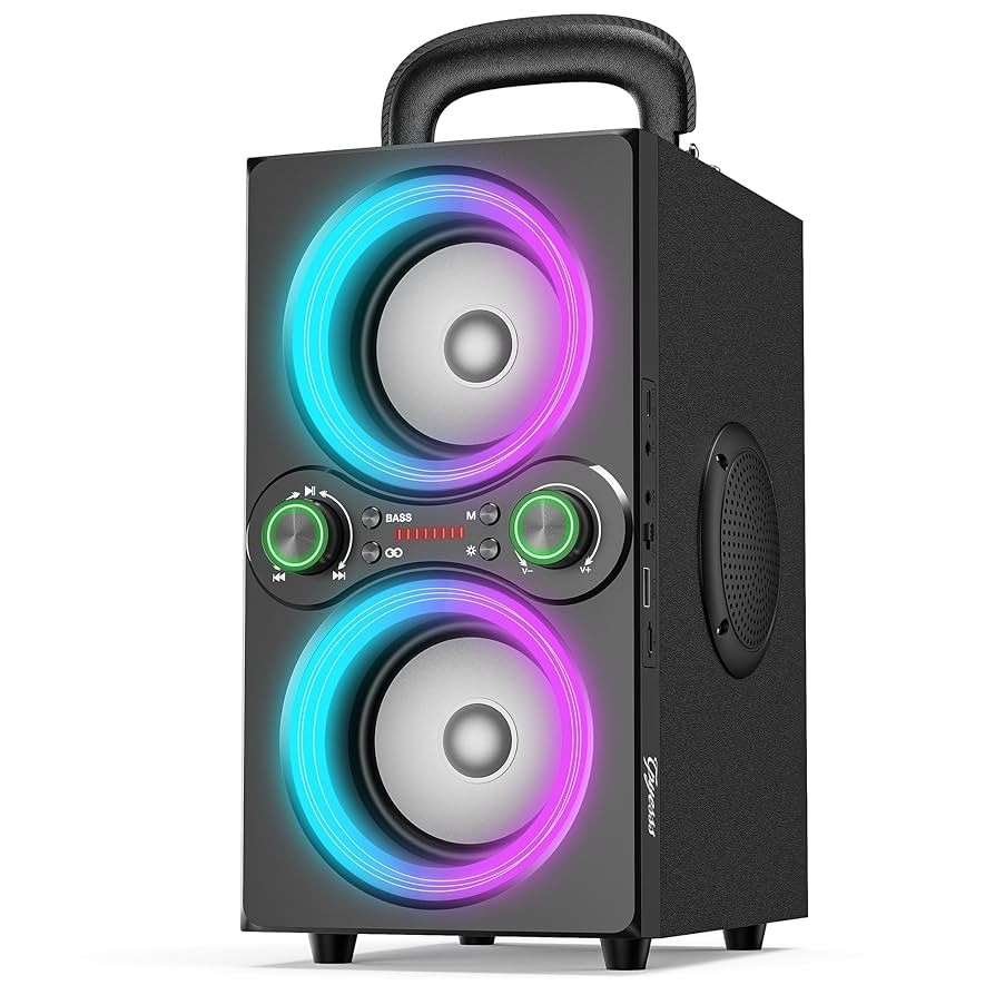TPyesss Bluetooth Speakers, 80W(Peak) Wireless TWS Portable Bluetooth Speaker