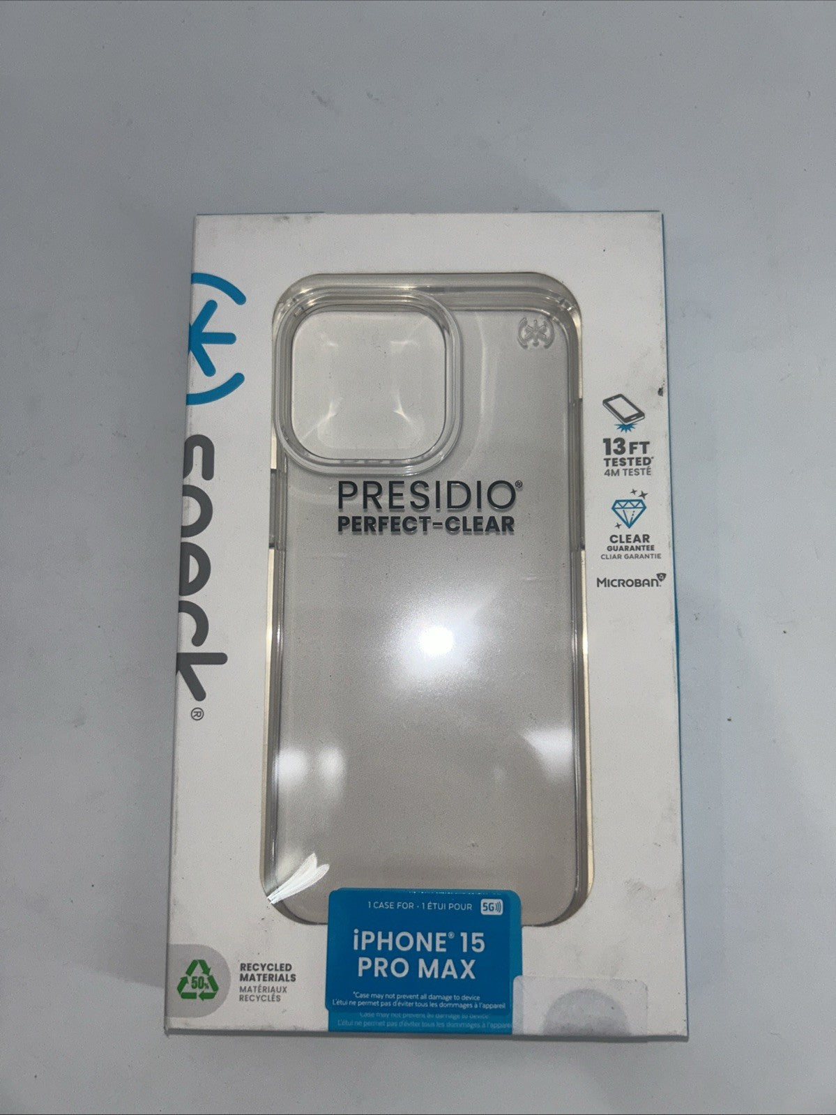 Speck Presidio Perfect-Clear Case - iPhone 15 Pro Max