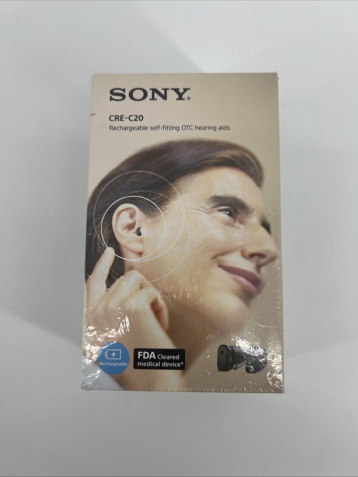 Sony CRE-C20 Self-Fitting OTC Hearing Aids - FDA Approved - Factory Sealed