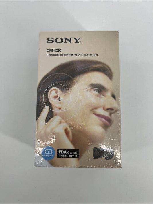 Sony CRE-C20 Self-Fitting OTC Hearing Aids - FDA Approved - Factory Sealed
