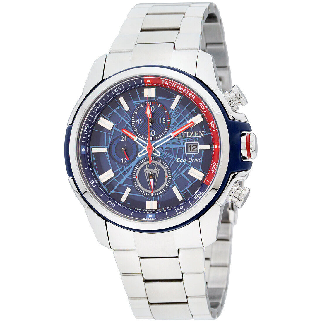 Citizen Spider-Man Chronograph CA0429-53W Blue Dial Eco-Drive Marvel Watch