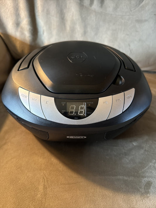 JENSEN CD AM/FM Radio Boombox with LED display - Black (CD-475)