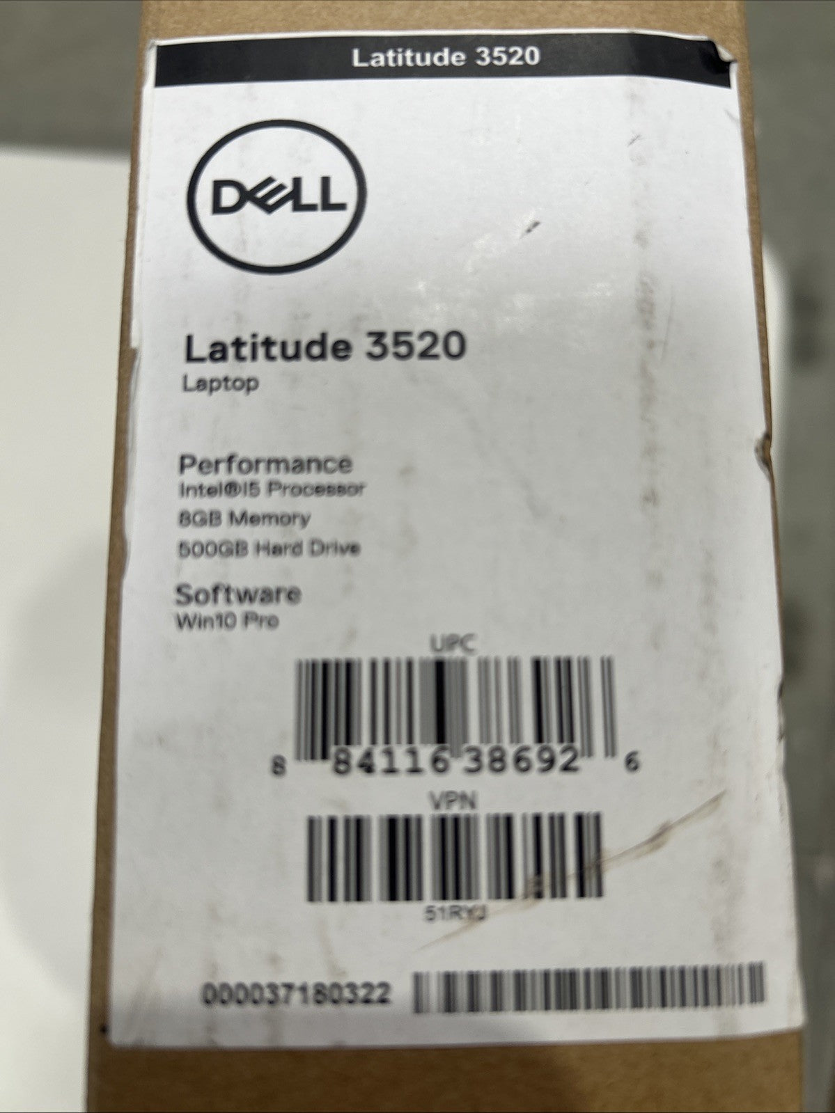 Dell Latitude 3520 15.6" (500GB HDD Intel Core i5-1135G7 2.4GHz 8GB) Notebook -