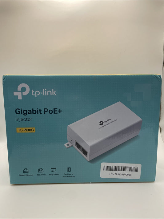 TP-Link TL-PI30G | IEEE 802.3at/af Gigabit PoE+ Injector | Non-PoE to PoE