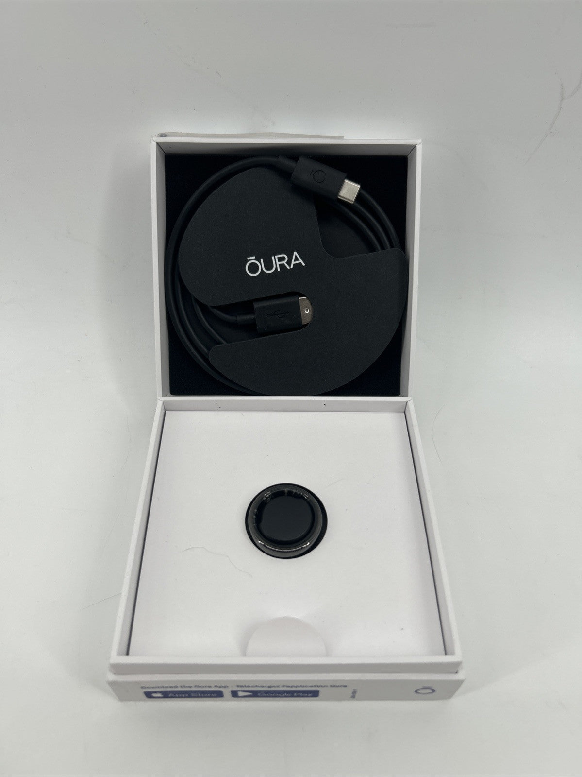 Oura Ring Horizon Gen 3 Smart Fitness Activity Tracker Black Noir US Size 11