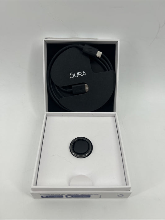 Oura Ring Horizon Gen 3 Smart Fitness Activity Tracker Black Noir US Size 11