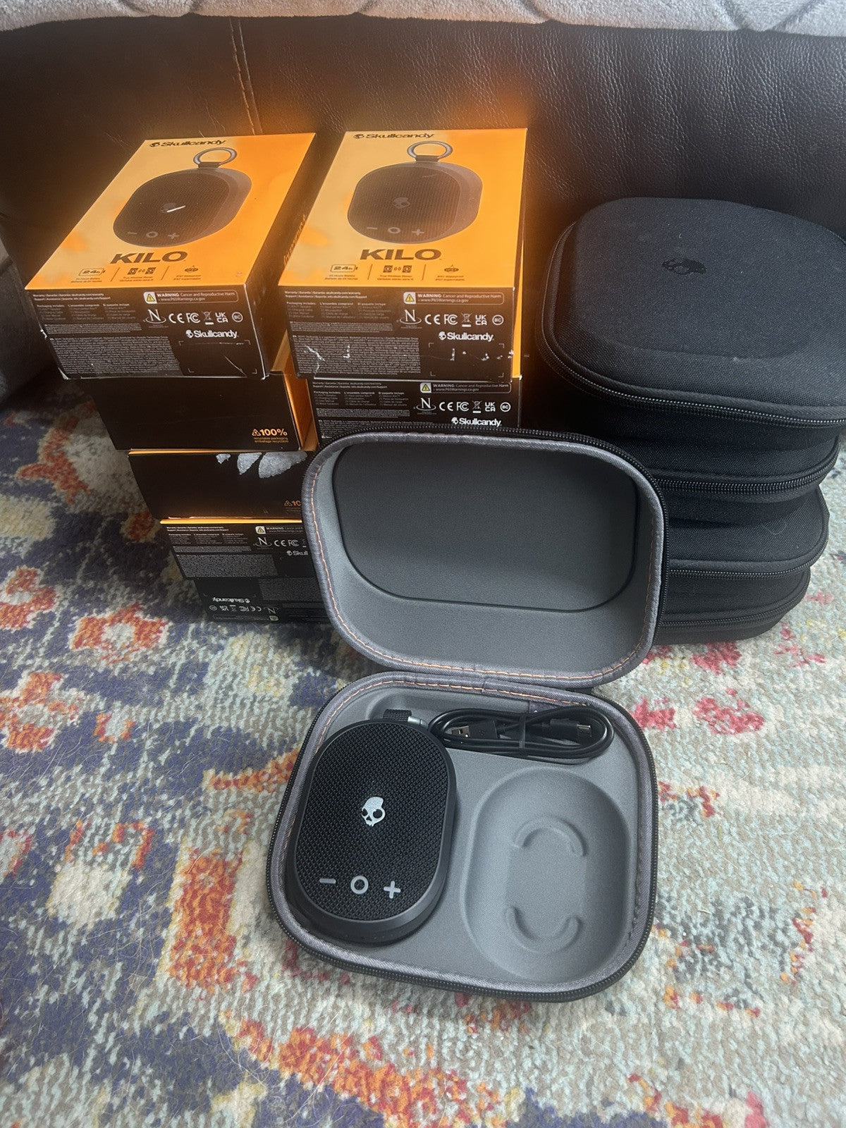 Skullcandy Kilo Compact Wireless Speaker Double Set Plus Case Lot 5