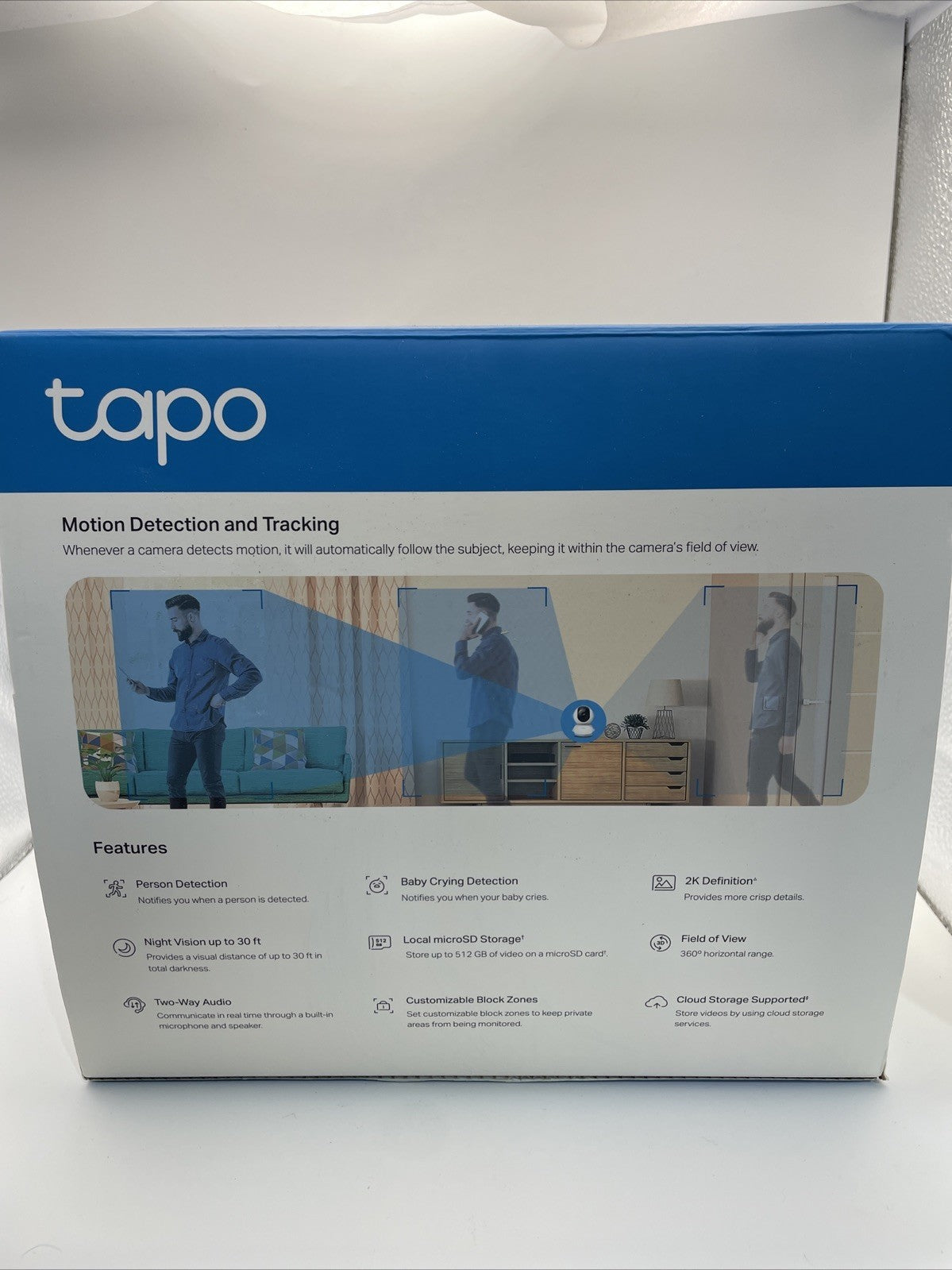 Tapo 2K Pan/Tilt Security Camera for Baby Monitor, Dog Camera Motion Detection
