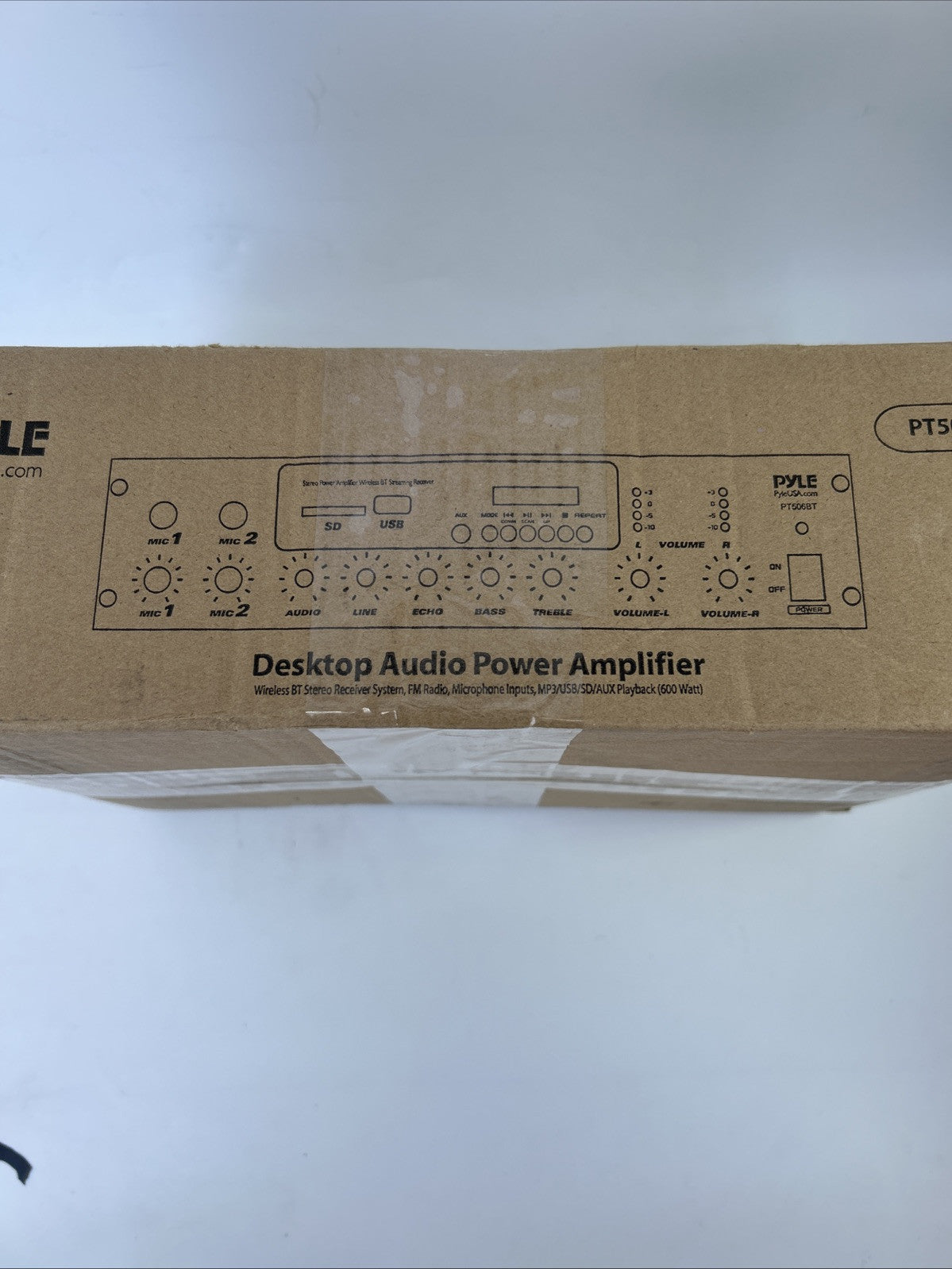 Pyle PT506BT Bluetooth Desktop Audio 600W Power Amplifier Stereo Receiver o/BOX