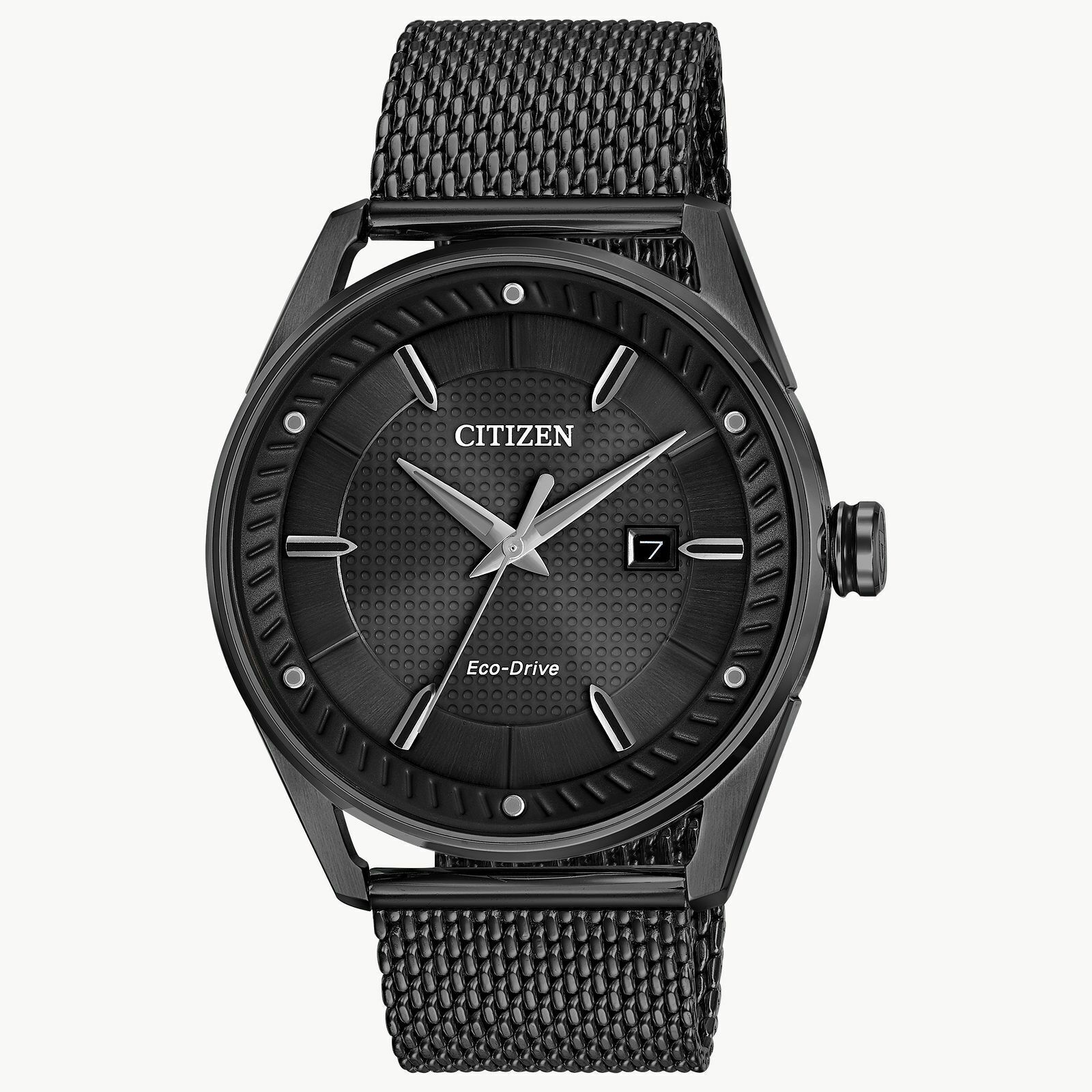 Citizen Men's Watch BM6988-57E Eco-Drive Black Dial Solar Mesh Stainless Steel