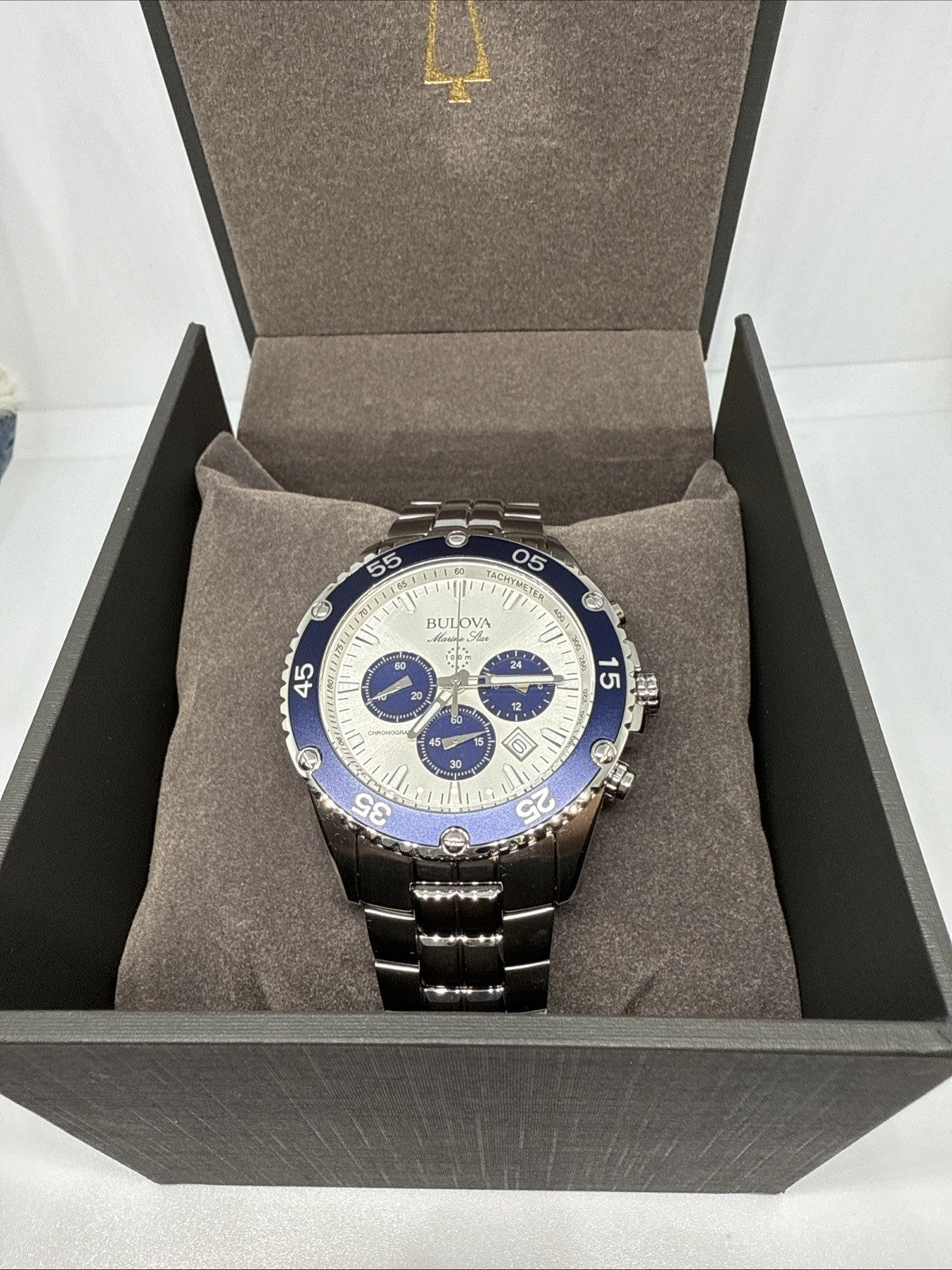 BULOVA MARINE STAR Chronograph Stainless Steel Men's Watch - 98B423 MSRP: $450