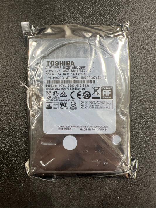 TOSHIBA 500GB 8MB 5400RPM SATA 3Gb/s 2.5" Notebook Hard Drive -MQ01ABD050V 