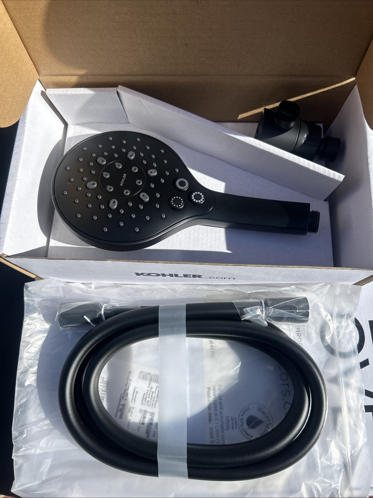 Kohler Prosecco Multifunction Hand Held Shower Head Matte Black REC28719-G-BL 