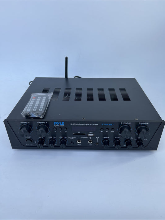 PYLE PTA44BT Bluetooth Home Audio Amplifier, 4-Ch. Audio Source Stereo Receiver