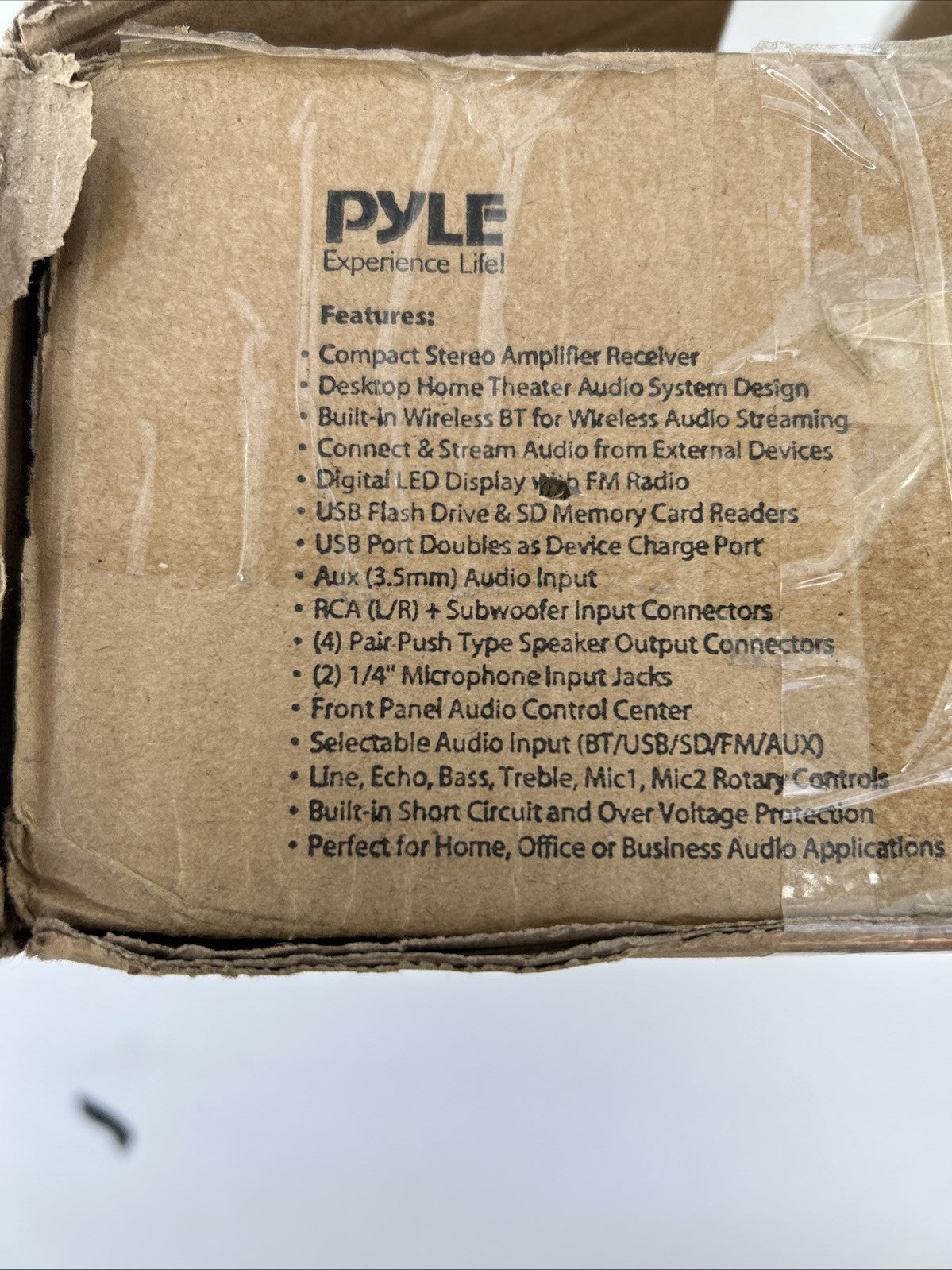 Pyle PT506BT Bluetooth Desktop Audio 600W Power Amplifier Stereo Receiver o/BOX