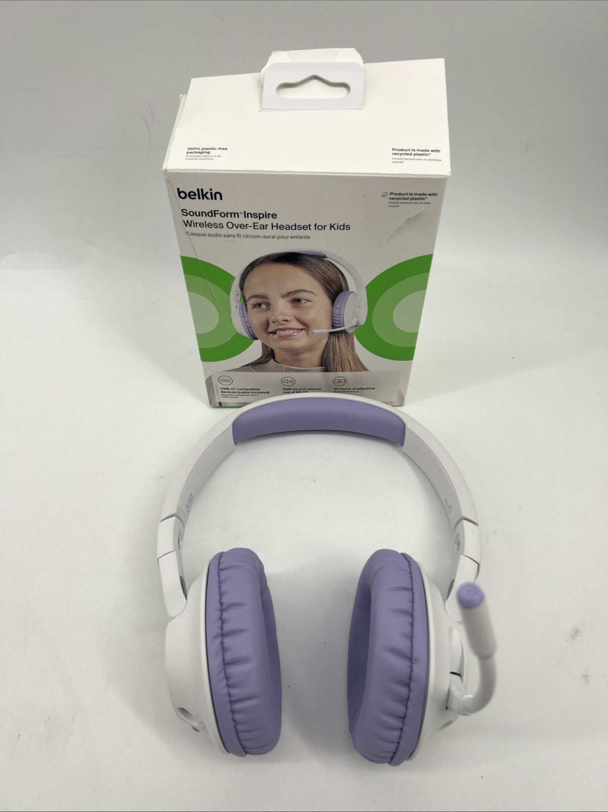 Belkin - SoundForm Inspire Wireless Youth Over-Ear Headset - Lavender