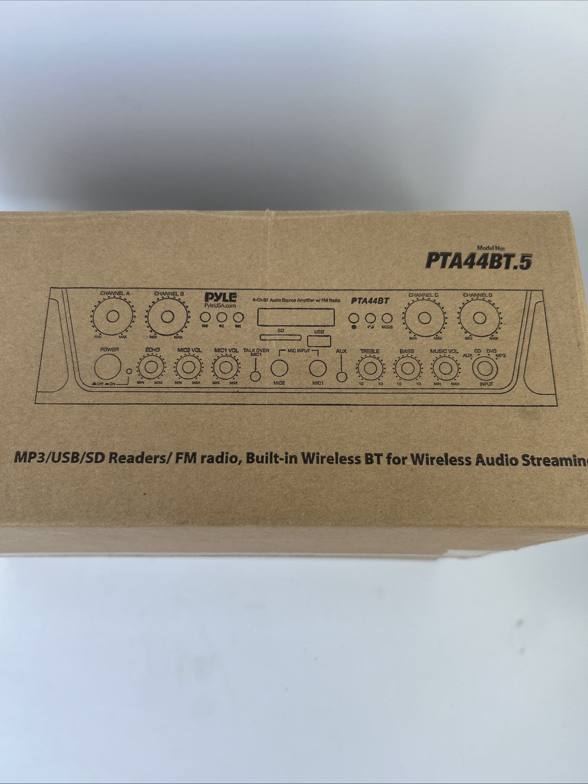 PYLE PTA44BT Bluetooth Home Audio Amplifier, 4-Ch. Audio Source Stereo Receiver