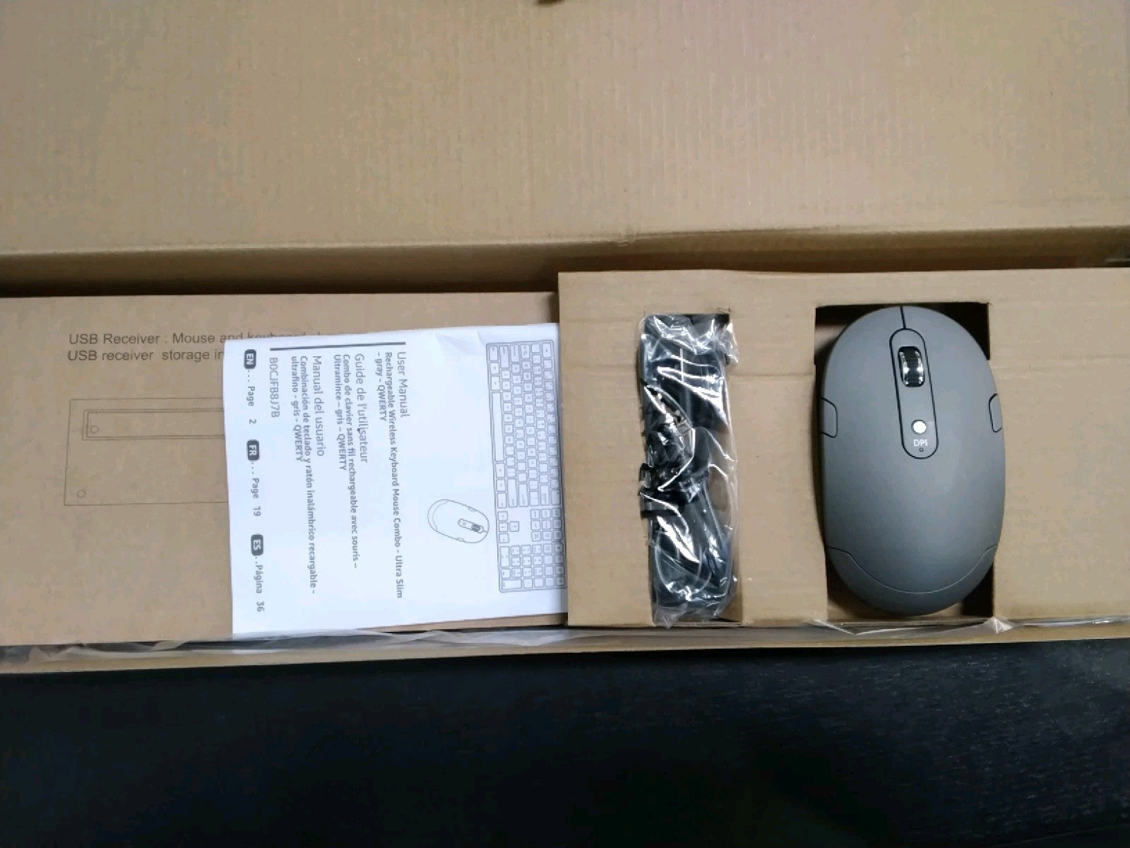 Amazon Basics Wireless Keyboard and Mouse Combo - OPEN BOX