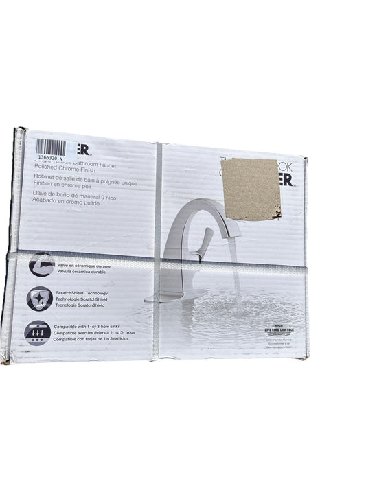 Kohler Single-Handle Bathroom Faucet Polished Chrome Finish - Silver