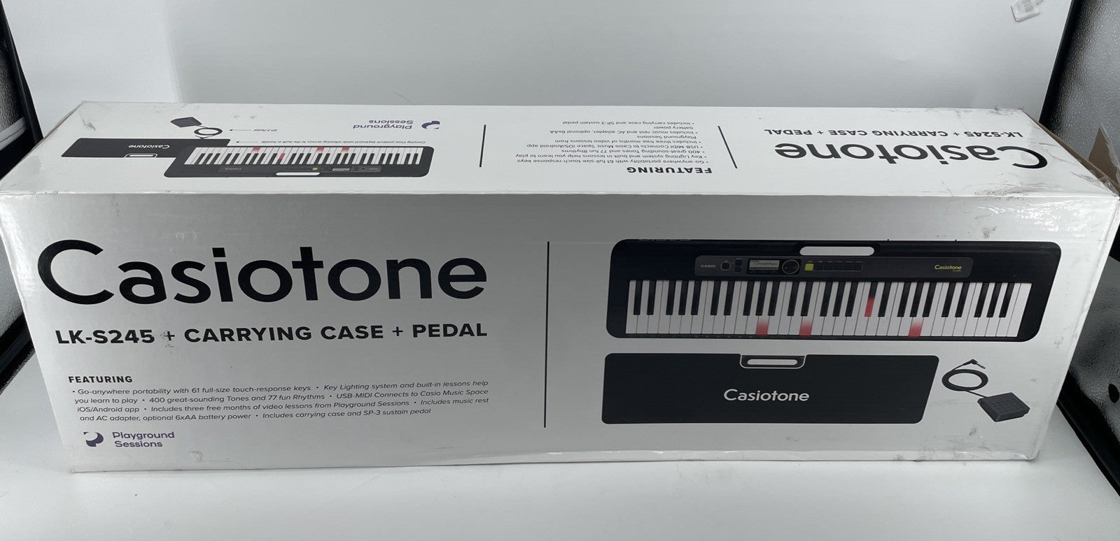 Casiotone LK-S245 + Carrying Case + Pedal - Keyboard Piano $200 Retail