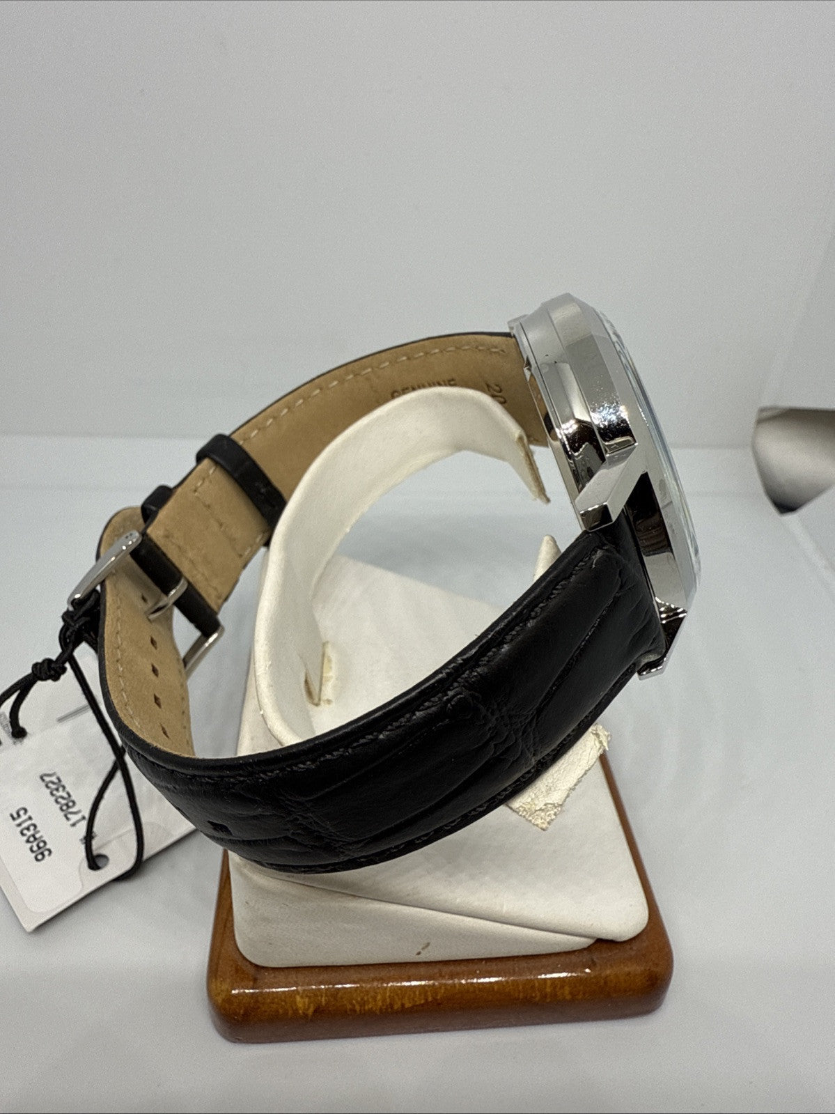 Bulova - Aerojet, Stainless Steel Black Leather Automatic Men's Watch - 96A315