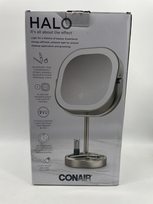 Conair Halo LED Rechargeable Vanity Mirror 3 Light Settings Energy Efficient