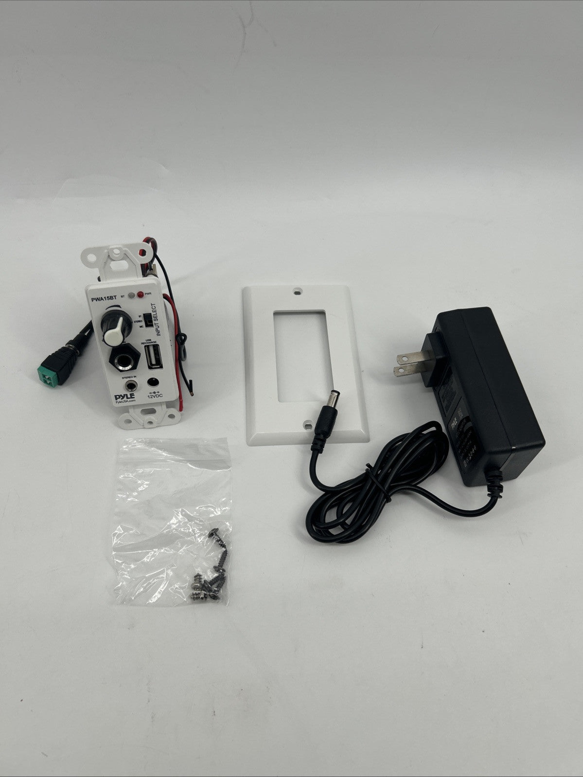PyleHome PWA15BT Bluetooth In-Wall Receiver - Wall Plate Audio Control Amplifier