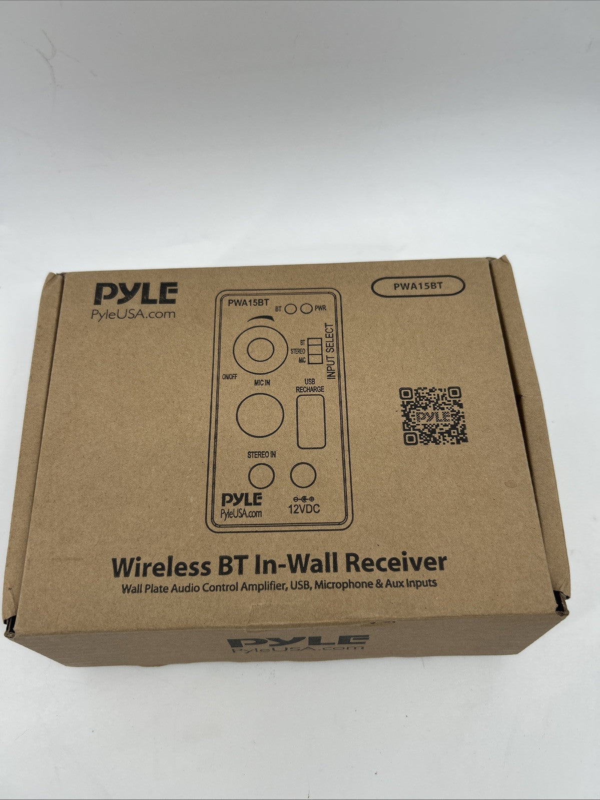PyleHome PWA15BT Bluetooth In-Wall Receiver - Wall Plate Audio Control Amplifier