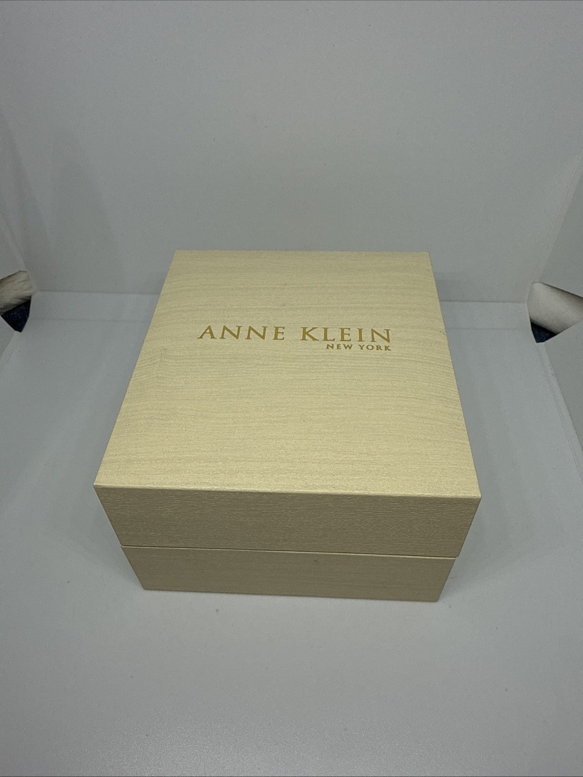 Anne Klein 12/7743BMTT Women's 36mm Crystal Accent Black MOP Dial Watch NEW W TA