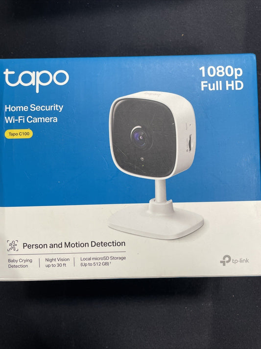 Tp-Link Tapo C100 Home Security Wi-Fi Camera, 1080P Full HD (OPEN BOX)