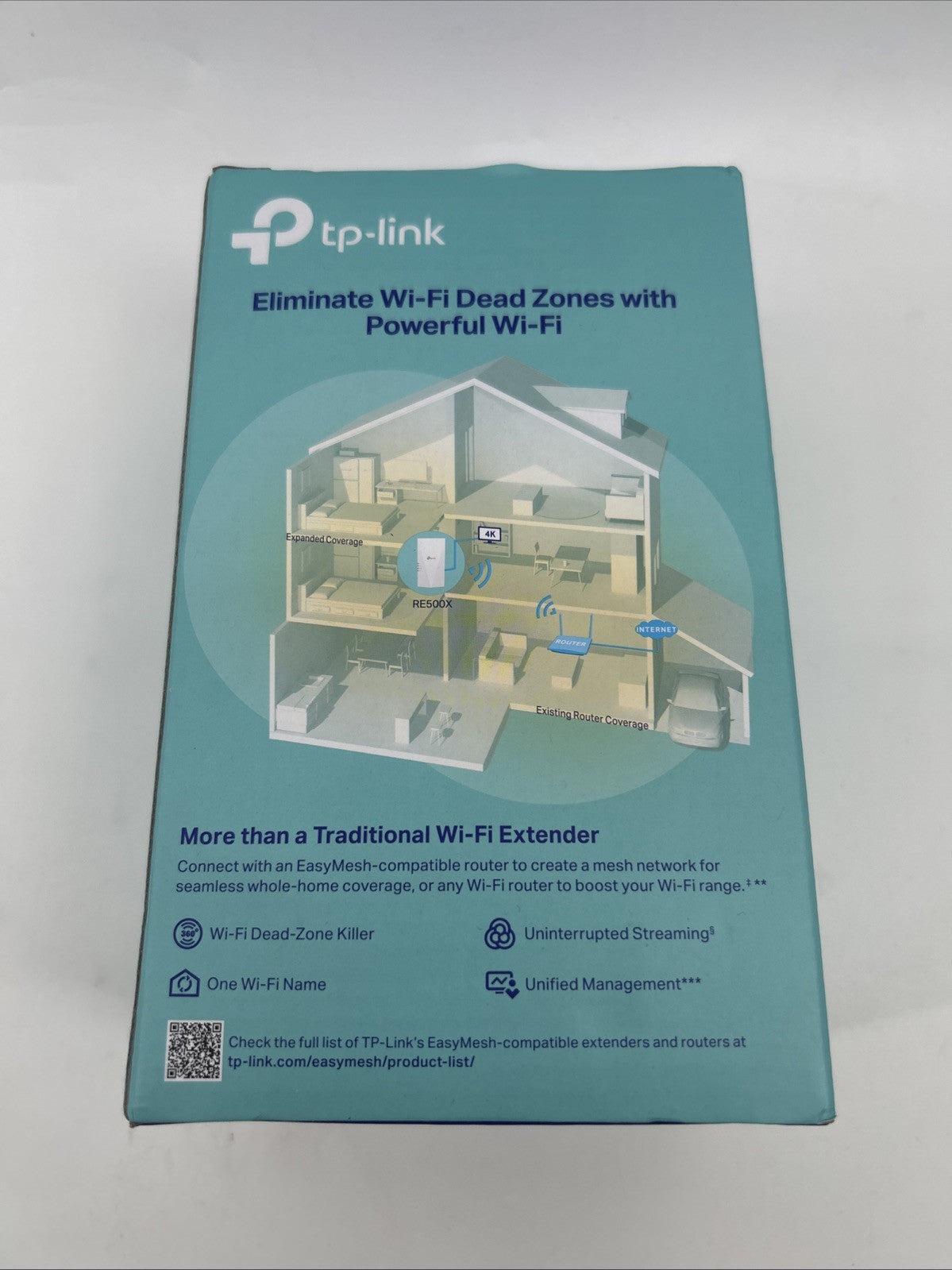 TP-Link RE500X AX1500 OneMesh Wireless Dual Band Wi-Fi 6 Range Extender Booster