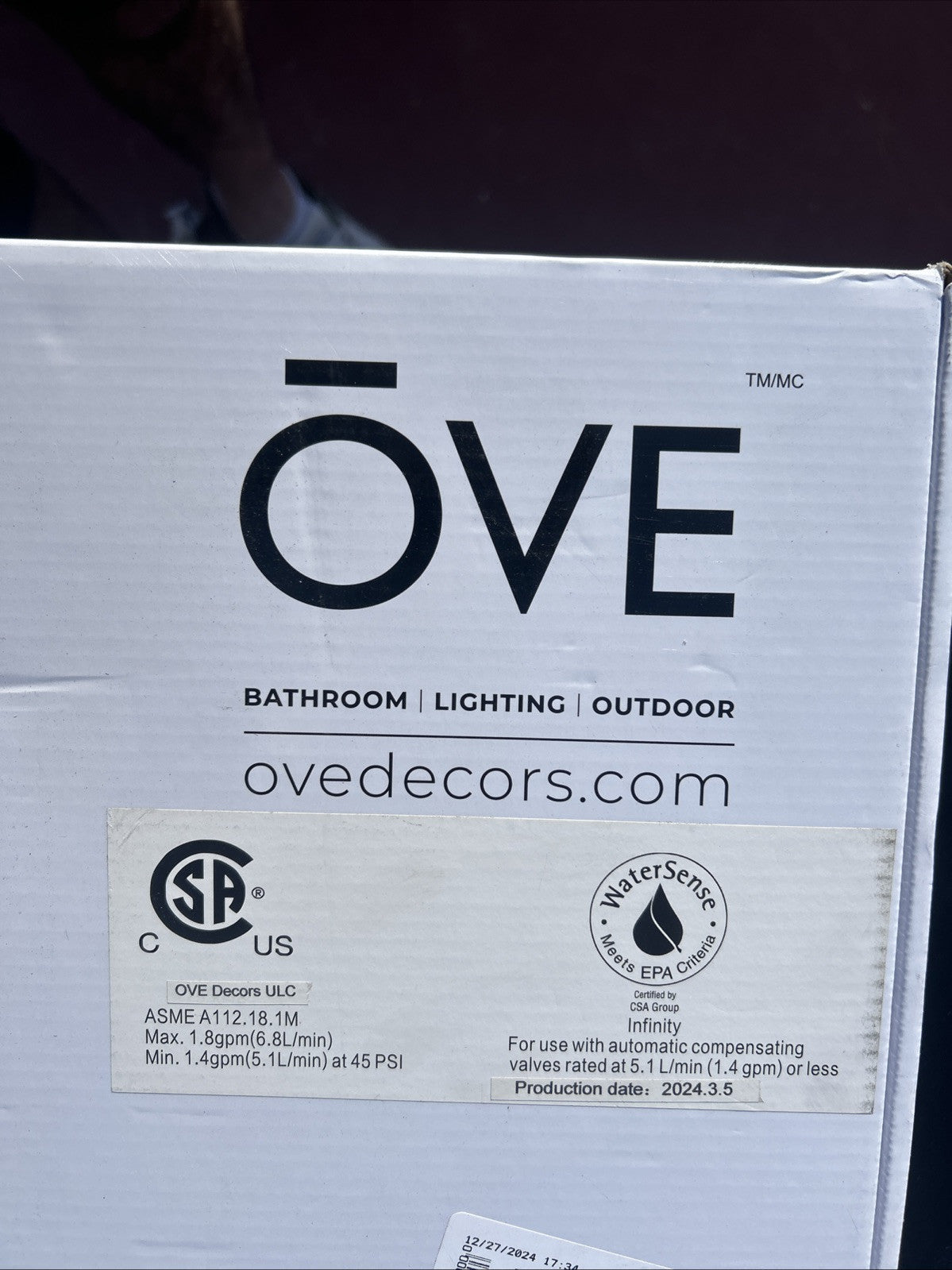 Ove Infinity Freestanding Bath Tub Faucet Chrome 15BTF-INFI10-BRAMO Open Box