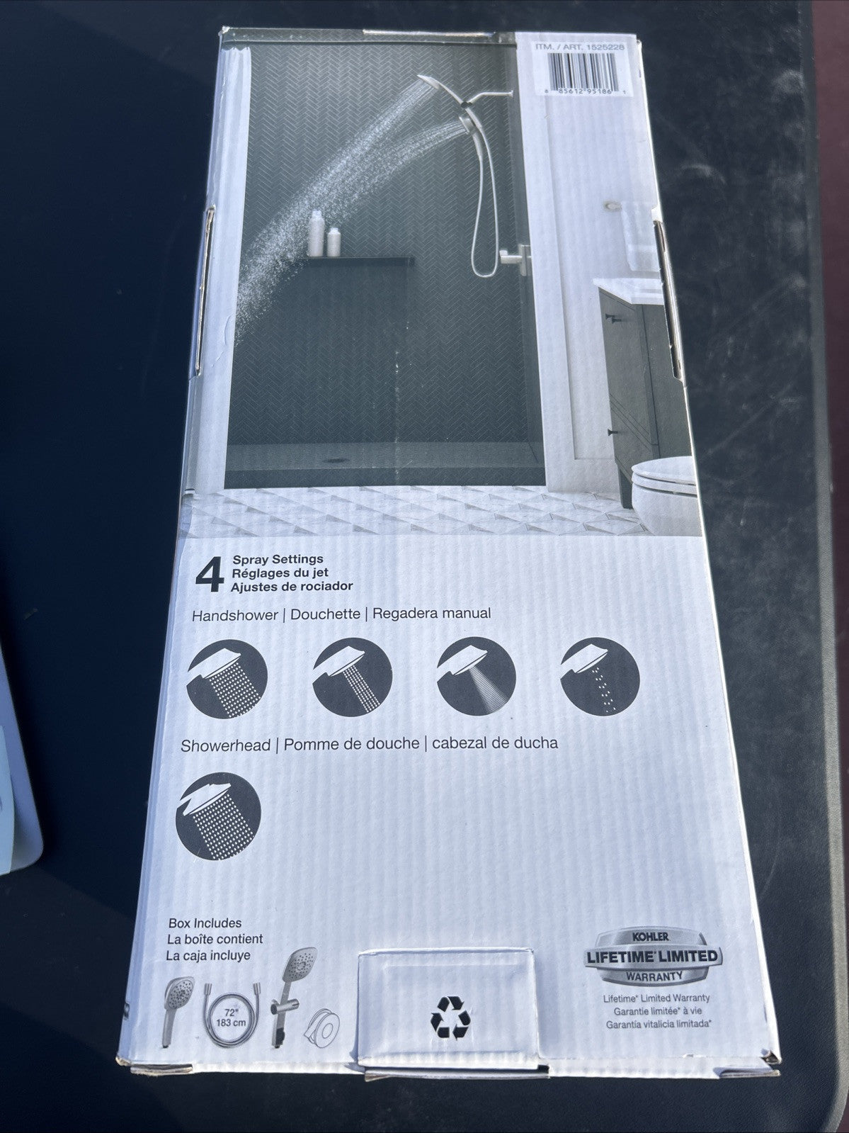 Kohler Adjuste 3-in-1 Multifunction Shower Head Brushed Nickel Silver - 1525228