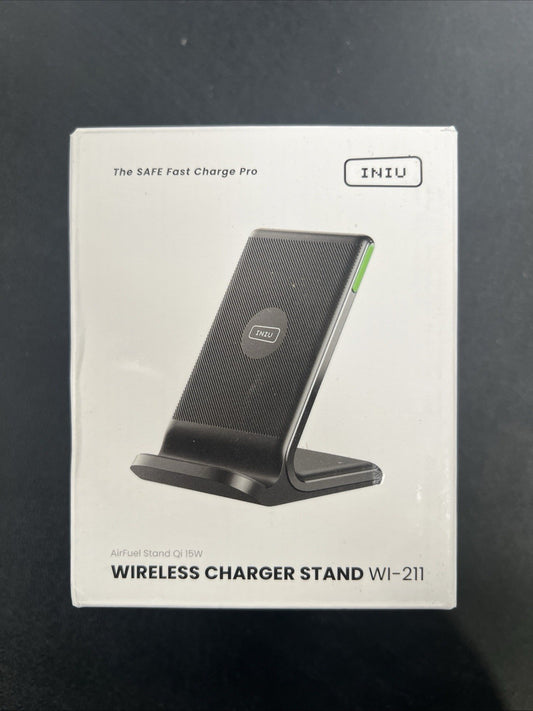 INIU Wireless Charger Stand / Station 15W Fast Qi-Certified Wireless OPEN BOX