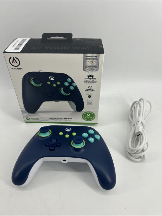 PowerA Enhanced Wired Controller for Xbox Series X and S - Mariner Blue