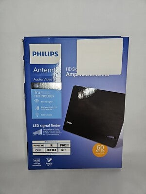 Philips Elite Indoor Amplified Signal Finder TV Antenna with 10 ft. Coax Include