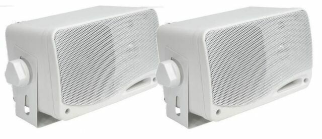 Pyle 3-Way Weatherproof Outdoor Speaker Set - 3.5 Inch 200W Pair of Marine Grade