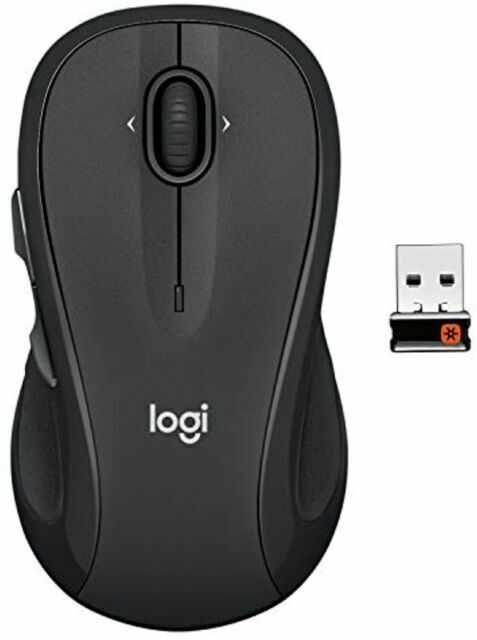 Logitech M510 Wireless Mouse – Comfort Grip, USB Unifying Receiver, Graphite
